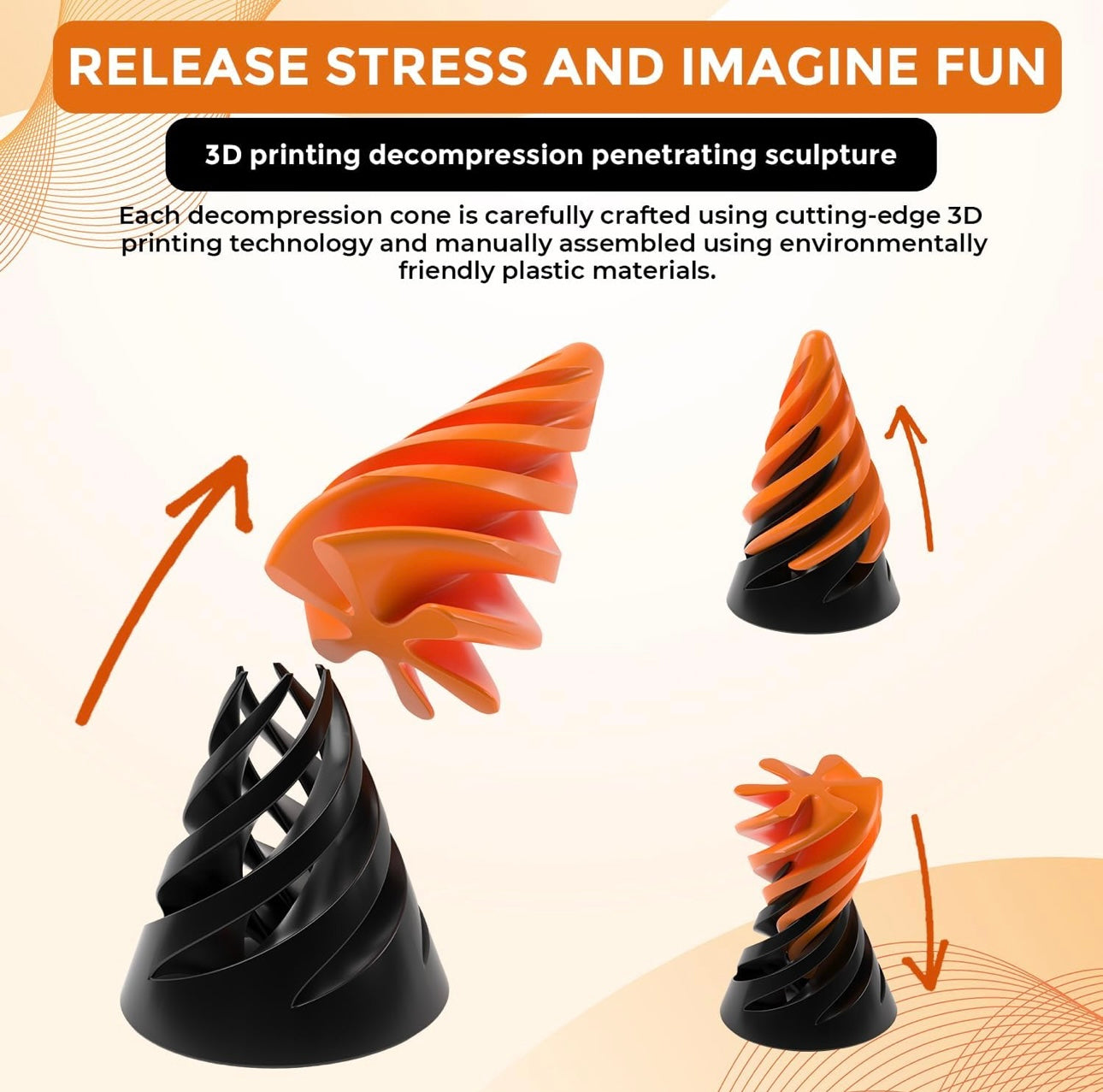Mini Impossible Pyramid Pass-Through Fidget Toy