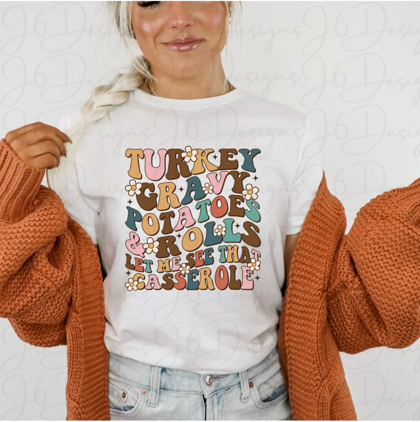 Casserole Wave Floral T-shirt Design