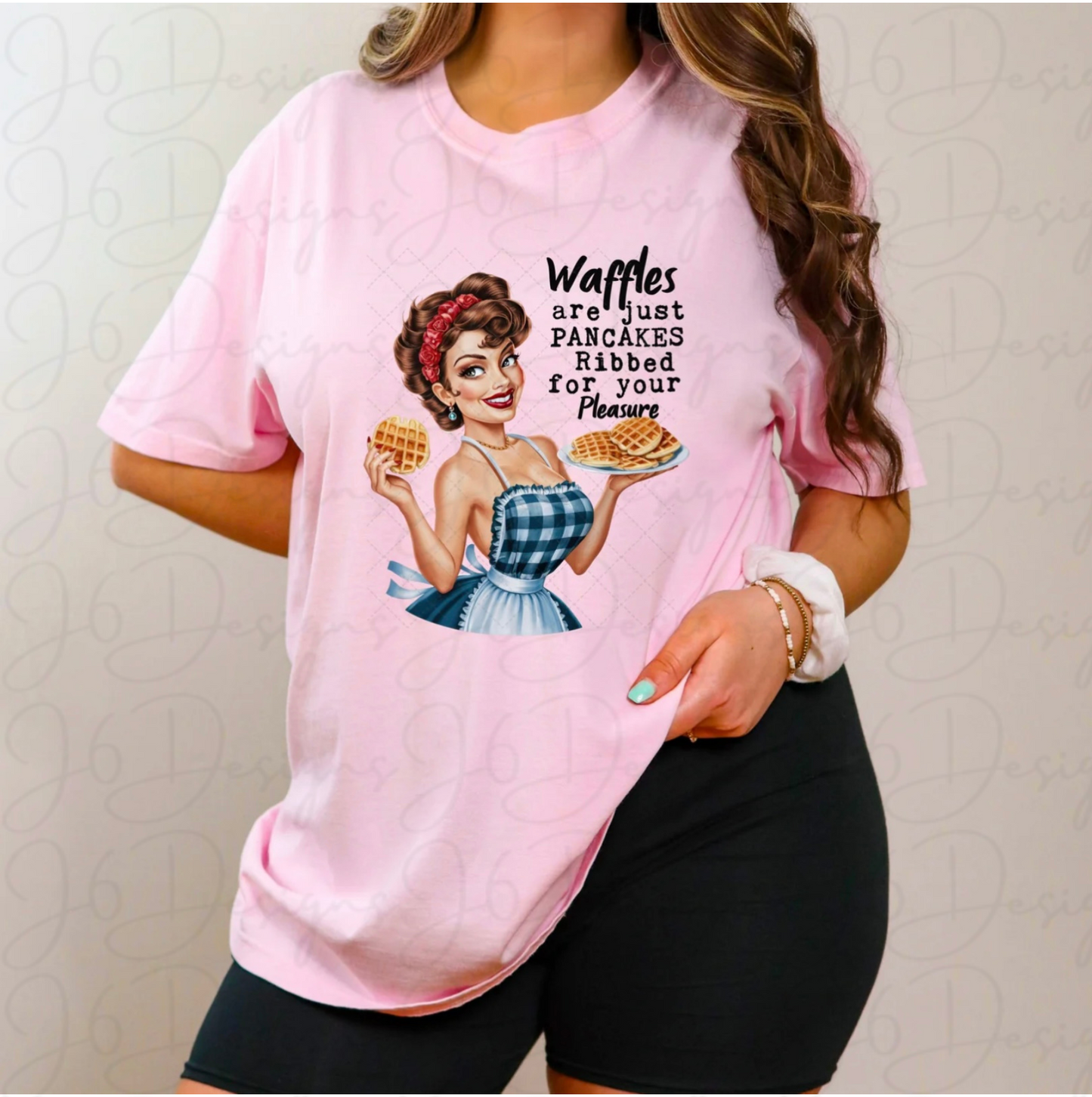 Waffles Are Pleasure T-shirt Design