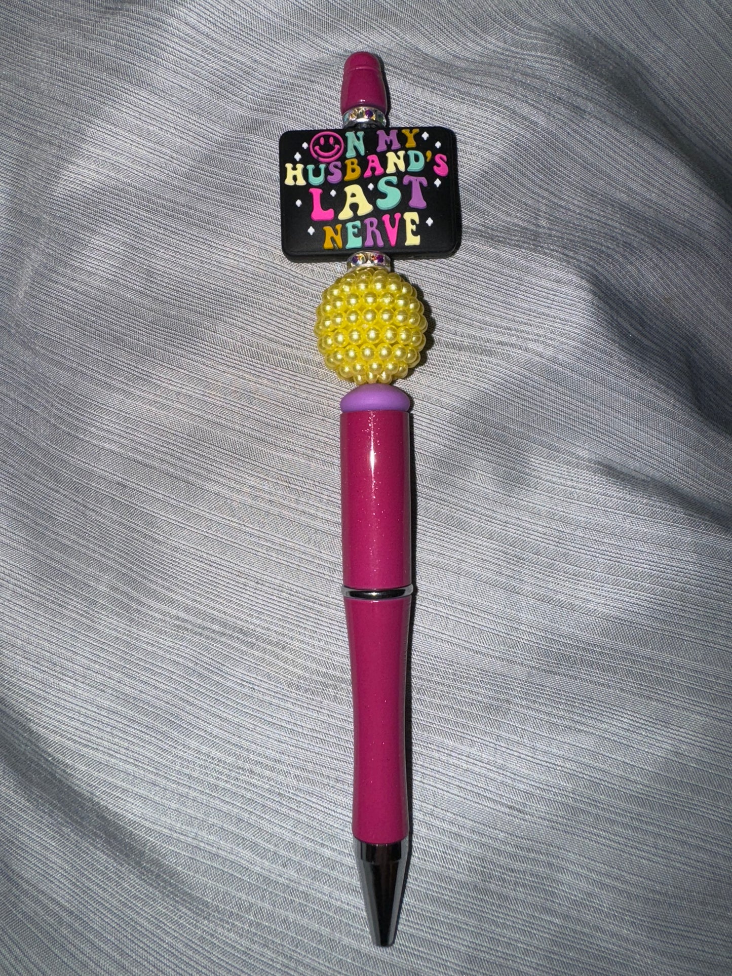 On My Husband’s Last Nerve Beaded Pen