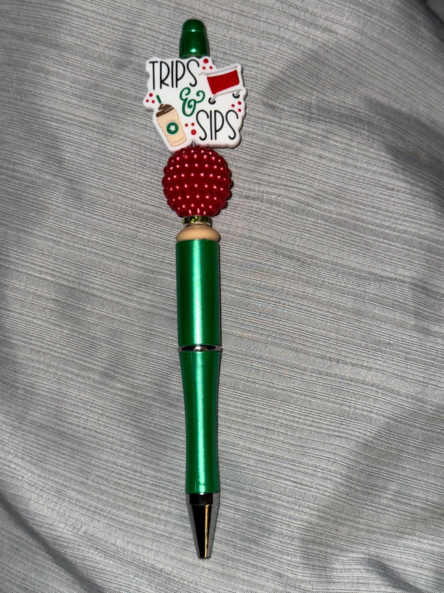 Trips & Sips Beaded Pen