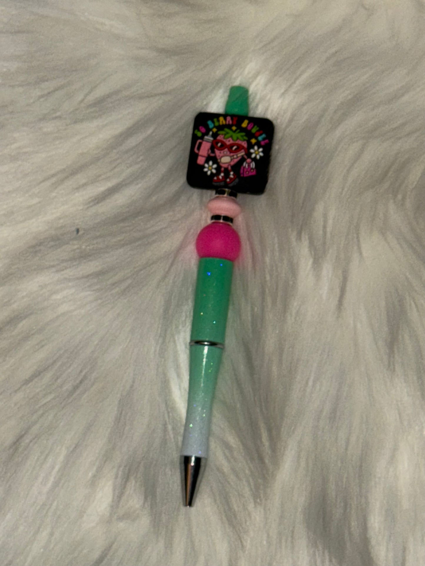 So Berry Boujee Beaded Pen