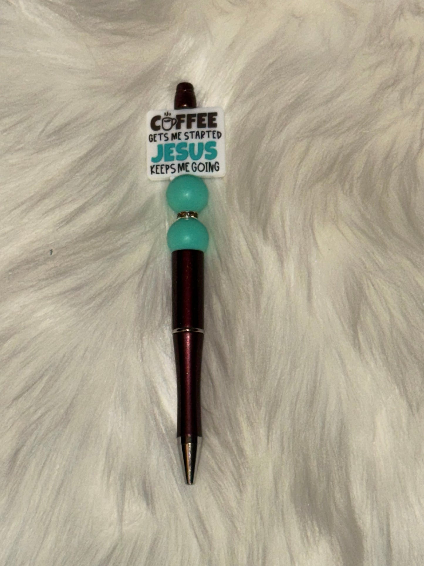 Coffee & Jesus Beaded Pen
