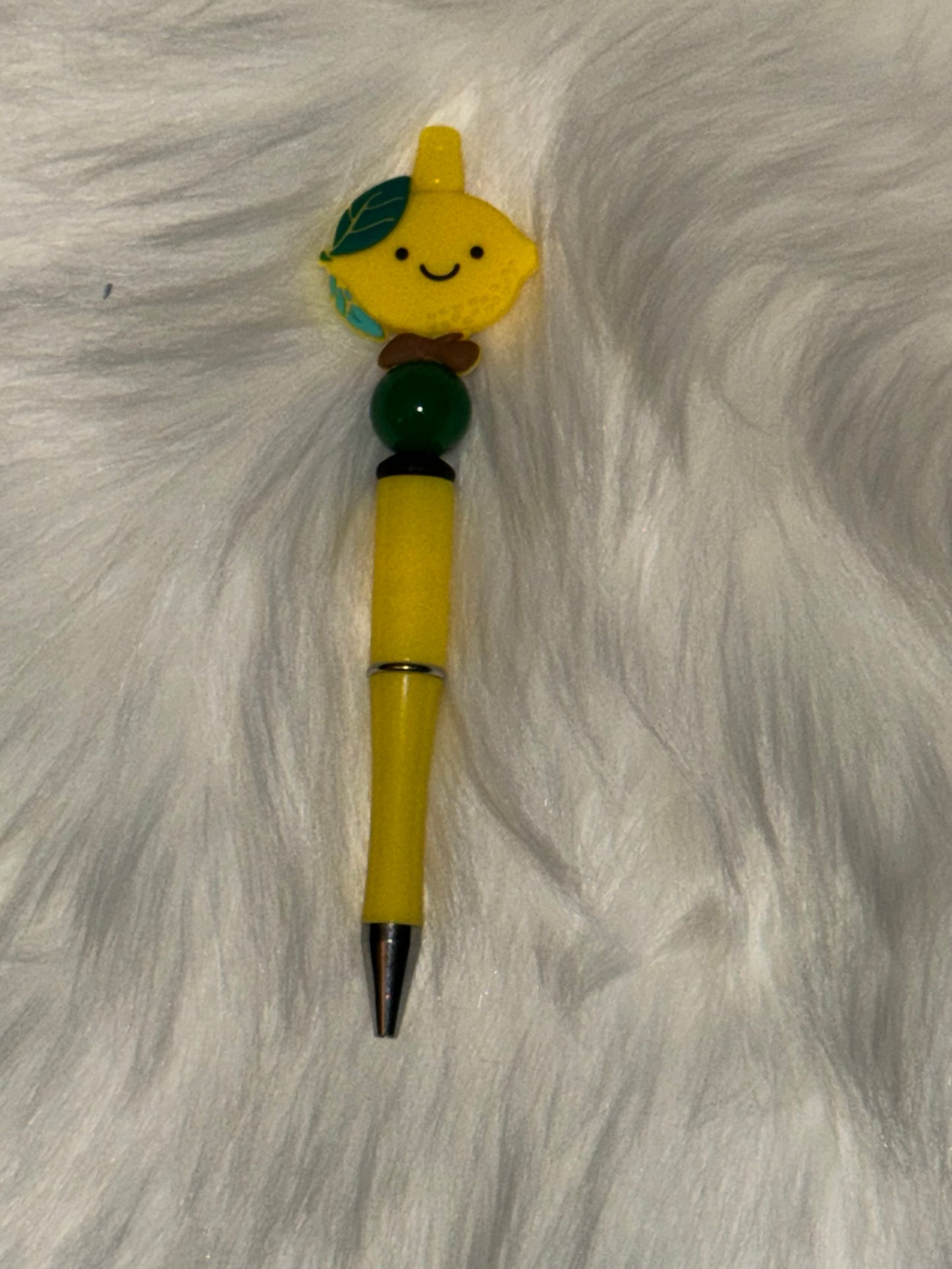 Lemon Head Beaded Pen