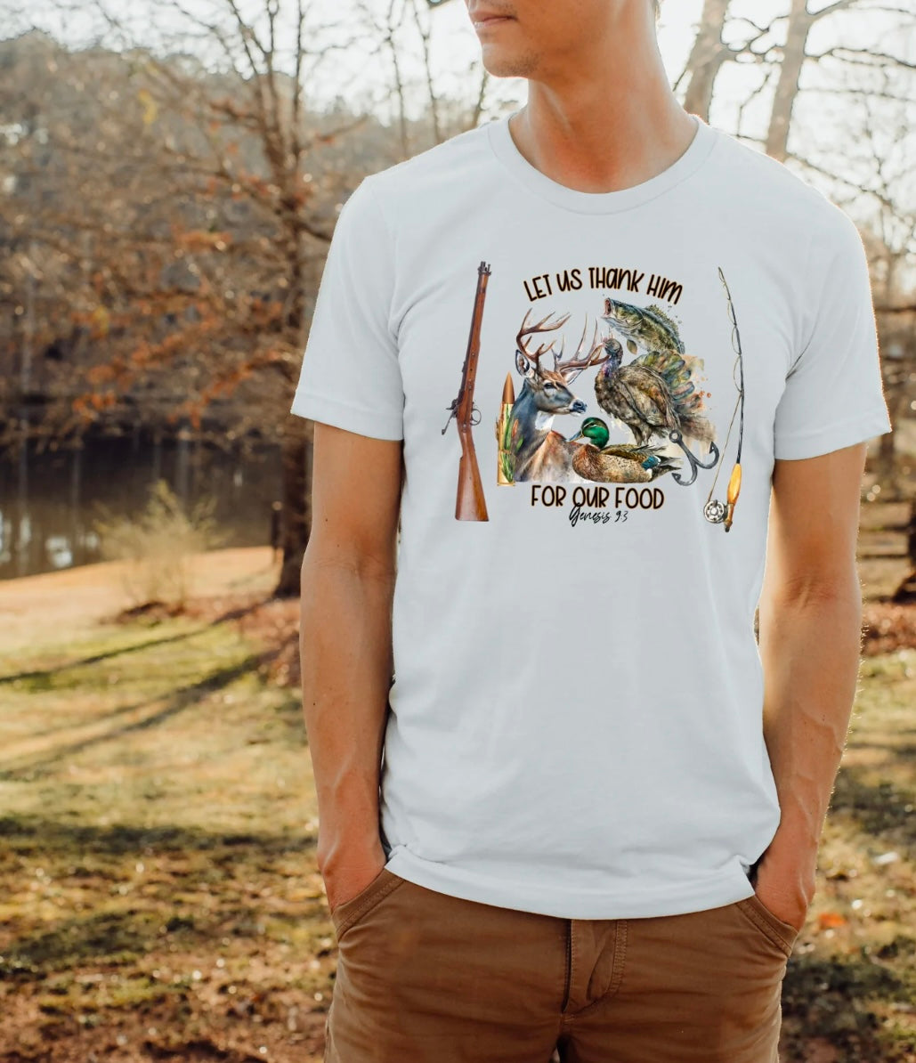 Thank Him T-shirt Design