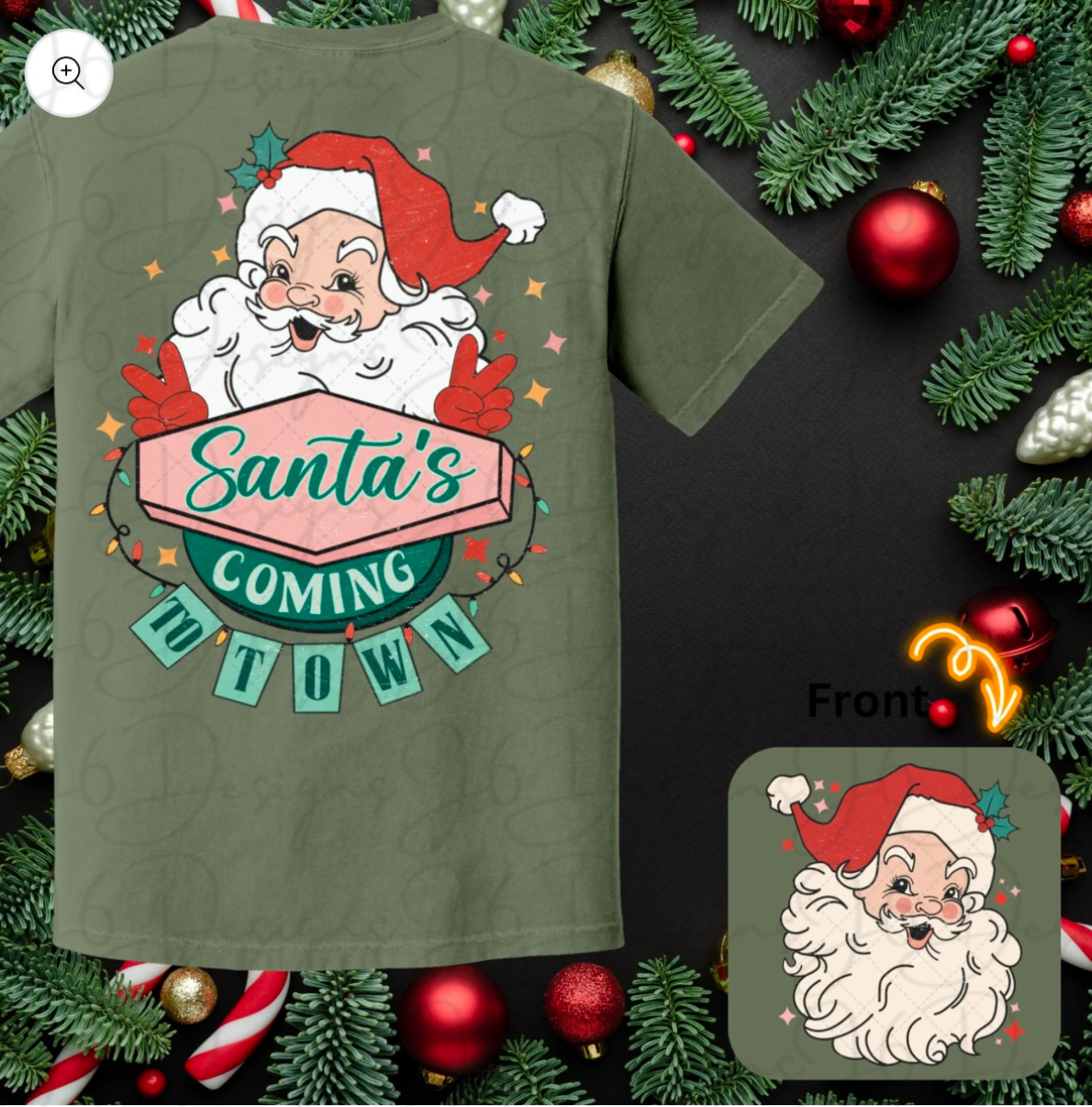 Santa’s Coming To Town T-shirt Design