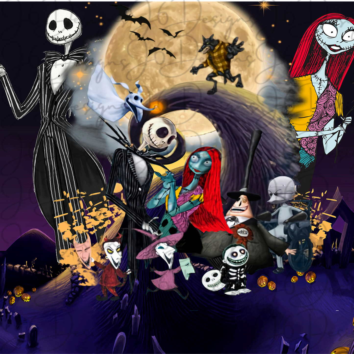 Nightmare Halloween-Sublimation Tumbler Transfer