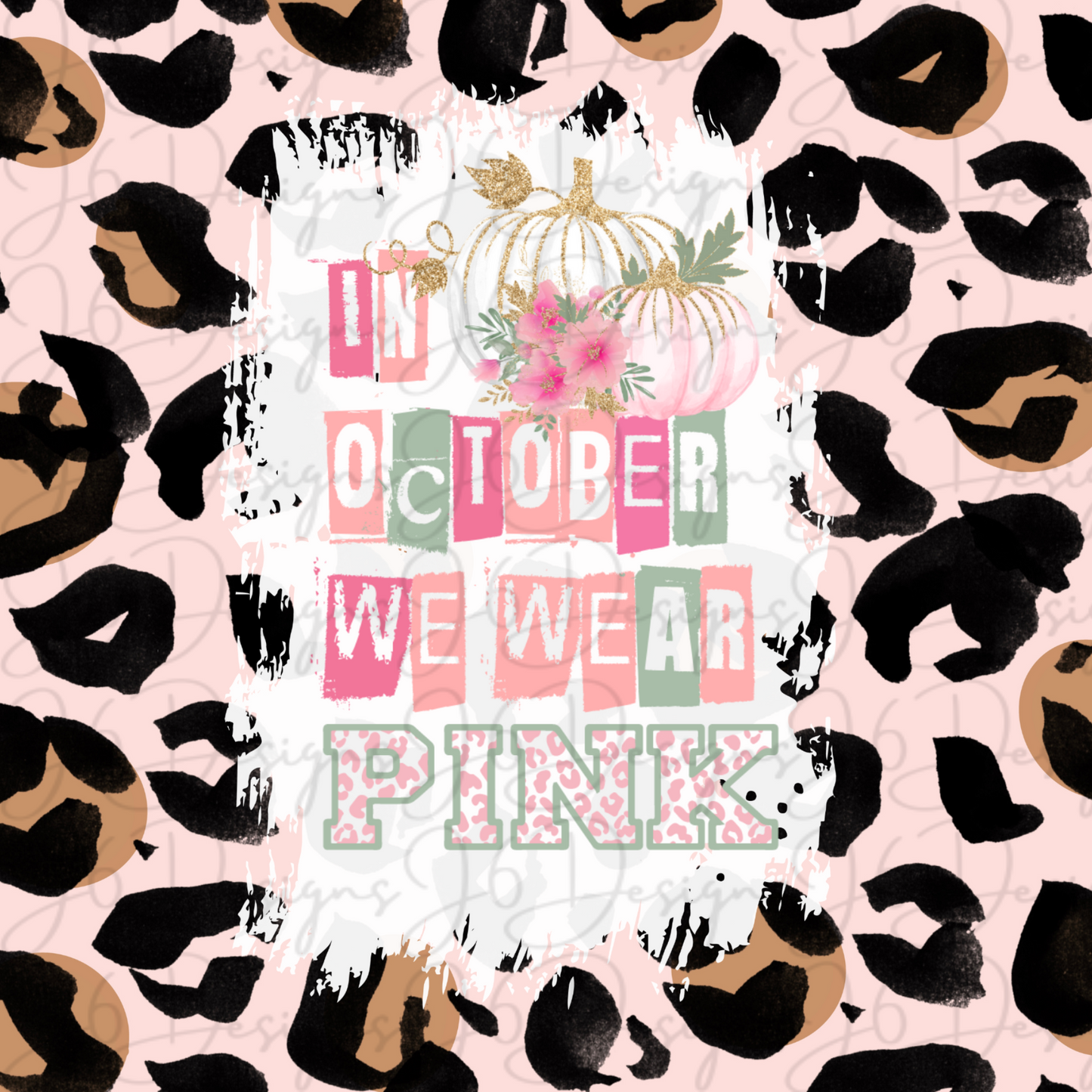 Pink October-Sublimation Tumbler Transfer