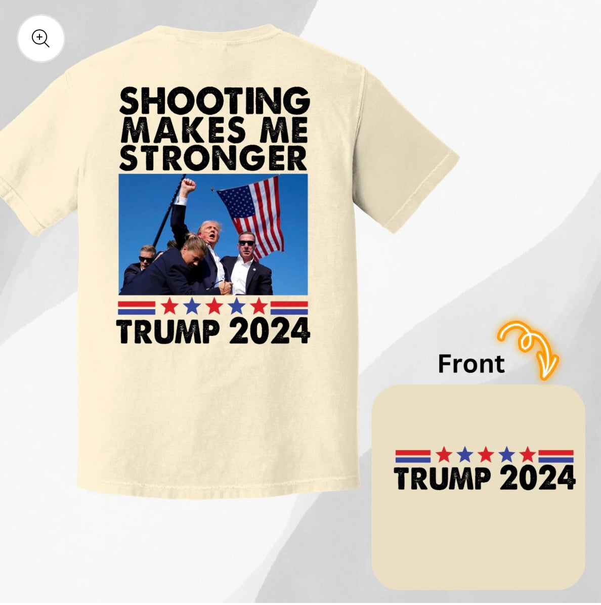 Shooting Makes Me Stronger Trump T-shirt Design